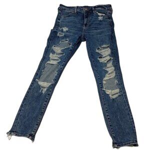 American Eagle Outfitters Women's High Rise Destroyed Jeans Size 10 Short